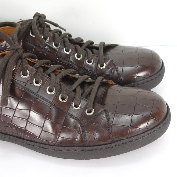 MAGNANNI SAKS FIFTH AVENUE CROC EMBOSSED SHOES 11 main image 7